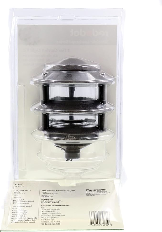 Thomas &amp Betts K330BR 3-Tier Pagoda Outdoor Light Bronze