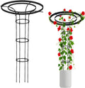 Garden Trellis for Climbing Plants Outdoor 4.6FT Tall Metal Obelisk Trellis 55.1 Umbrella Trellis for Potted Plants Mushroom Top Trellises for Vines Rose Clematis Pea Bean Tomato