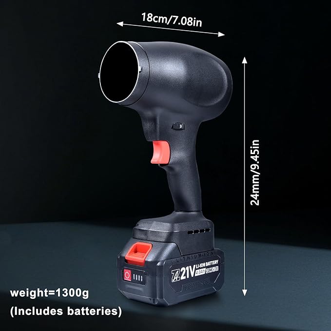 mini Cordless Dry Blower Small Leaf Blower Turbo Blades130000RPM with 2 Batteriesfor Blowing dust Leaves Keyboards mainframes car Indoor Outdoor Lightweight
