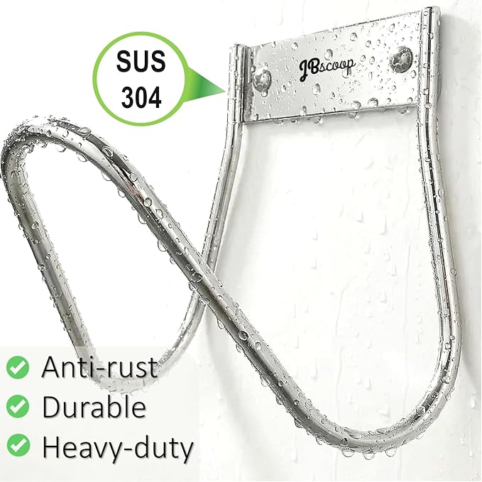 JBscoop Garden Hose Holder Stainless Steel Small Wall Mount Garden Hose Hook Ideal for Water Air Hydraulic Hose Ropes Extension Cords Heavy Duty &amp Rust Proof Size:6.3x7x6.3 Set of 1