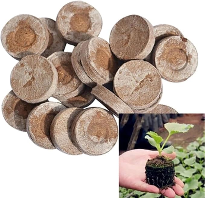 220 Pcs Professional Peat Pellets Plant Starting Soil Block Seedling Plugs Environmental Garden Nursery