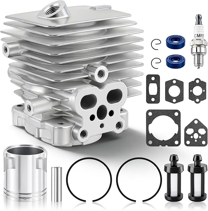 Cylinder Assembly for STIHL BG86 BG86C SR200 Replace 4241 020 1203 with Rapair Kit Containing Spark Plug Fuel Filter and Gasket