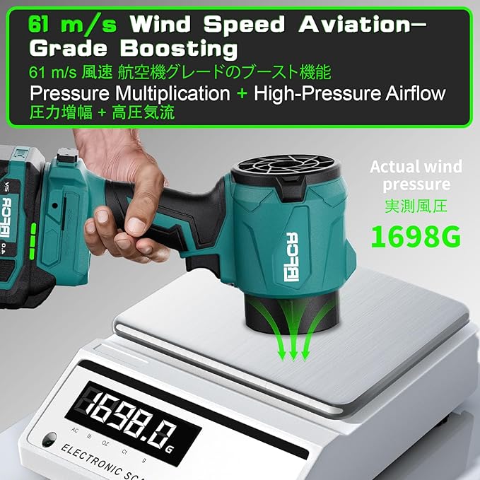 2 Functions: Airflow+Vacuuming Cordless Leaf Blower with Fast Charger2 Batteries1700 Wind Pressure 450CFM &amp150MPH and 3 Speed Mode Lightweight Electric Blowers for LawnYard Leaves DustSnow