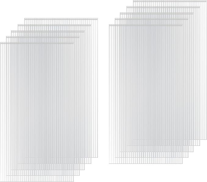 10 Pack Polycarbonate Greenhouse Panels 8' x 4' x 0.24'' Twin-Wall Polycarbonate Sheets All Weather Clear Roof Panels Greenhouse Replacement Panels