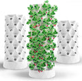 64 Pots Hydroponics Tower Growing System with Water Pump Planter Towers Hydroponic Towers Starter Kit Indoor/Outdoor Vertical for Strawberries Tomatoes Lettuce