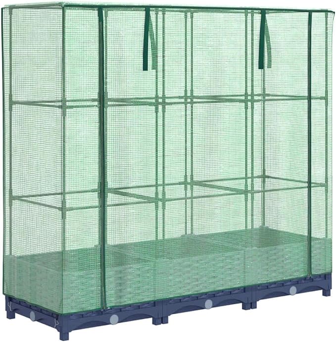 SKM Raised Bed Blue Grey Polypropylene Polyethylene Iron MediumGrey (Weight 15.43KG)