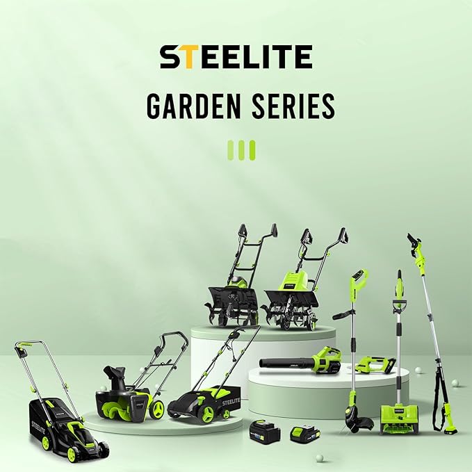 STEELITE Leaf Blower 21V Electric Leaf Blower Cordless with 4.0Ah Battery and Charger Powerful Battery Blower for Lawn Care Patio Cleaning and Dust