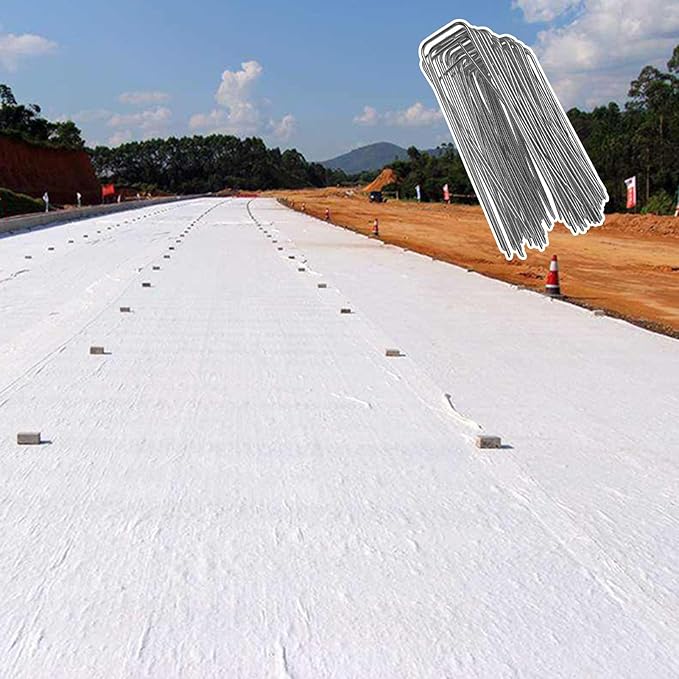 Kunovo Driveway Fabric with Securing Peg White Landscape Weed Barrier for Vegetable Garden/Flower Bed Commercial Grade Ground Cover Drainage Fabric(2m(6.5ft) x75m(246ft))