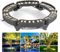 Outdoor Landscape Spotlights Small LED Ring Tree Light Garden Lighting for Courtyards Driveways Park Lawn(Warm White LightPack of 6)