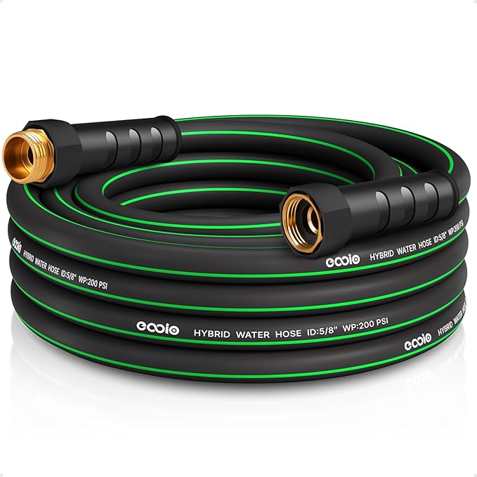 Heavy Duty Garden Hose 20ft NON-EXPANDABLE Flexible Water Hose Kink Resistant Lightweight Hybrid Hose Leakproof Hose Male to Female Fittings