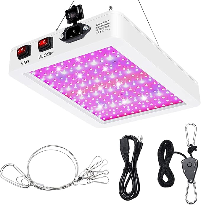 1000W LED Grow Light 261PCS LEDs Dual Switch Full Spectrum Plant Light Grow Lights for Indoor Hydroponic Plants Veg Flower Greenhouse Growing Lamps