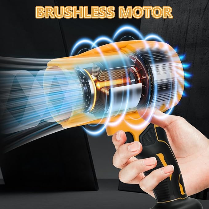 Cordless Leaf Blower for DeWalt 20V Battery 30000 RPM Handheld Jet Fan Air Blower Mini Jet Dry Blowers Fan for Patio Cleaning Lawn Car (NO Battery)
