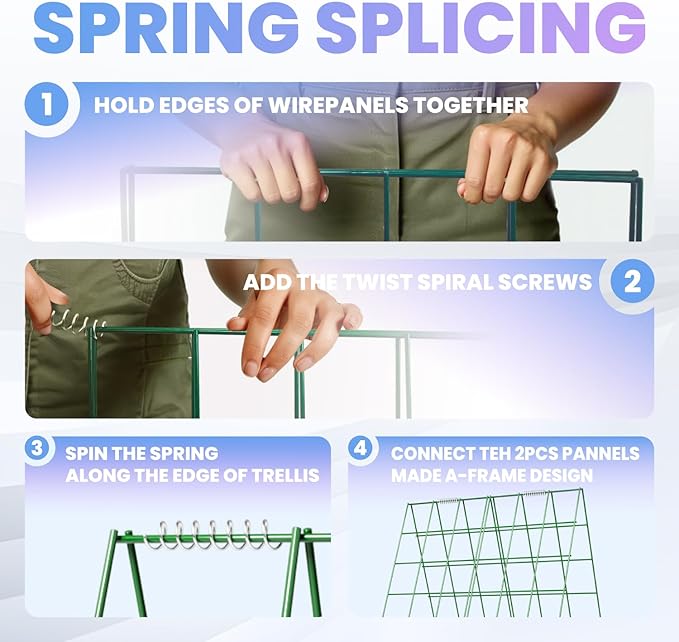 Cucumber Trellis Garden Trellis for Vegetables34 W X 48 A-Frame Garden Trellis for Climbing Plant OutdoorsMetal Raised Garden Bed with Trellis Plant Support Clips for Vegetable Flower