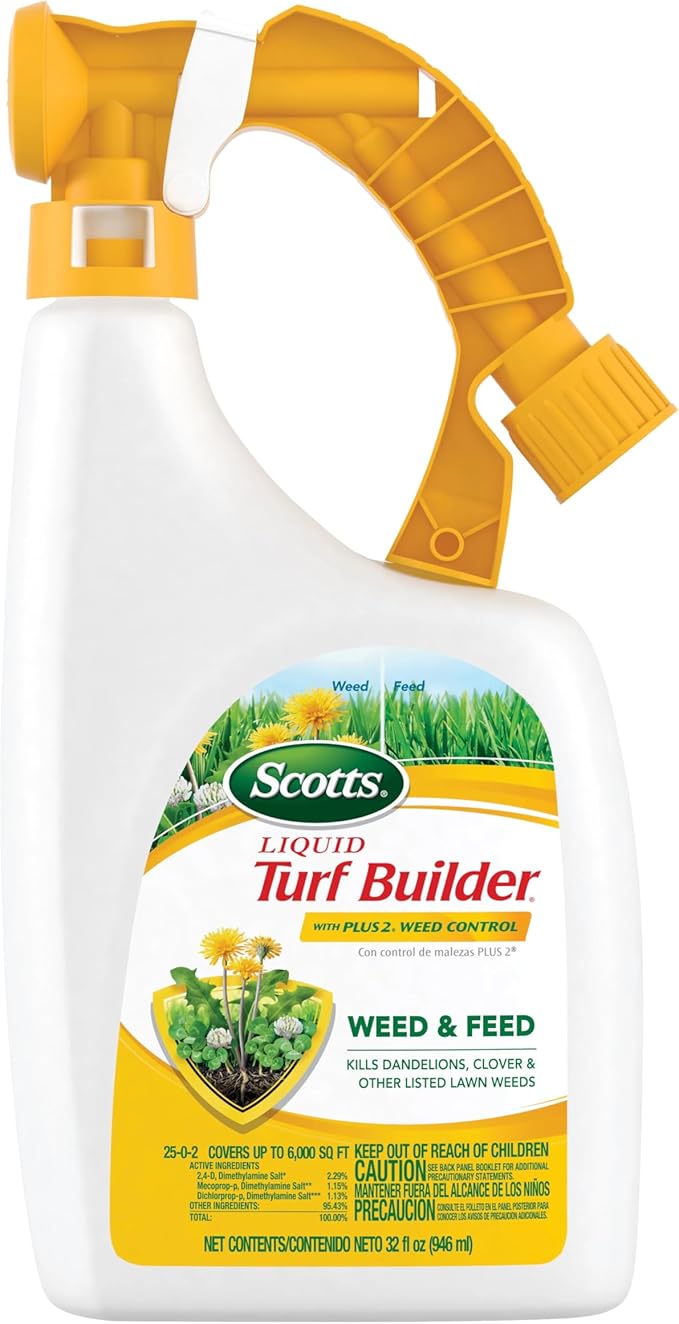 Scotts Liquid Lawn Care Bundle with Turf Builder Lawn Food Turf Builder with Plus 2 Weed Control and Green Max Lawn Food