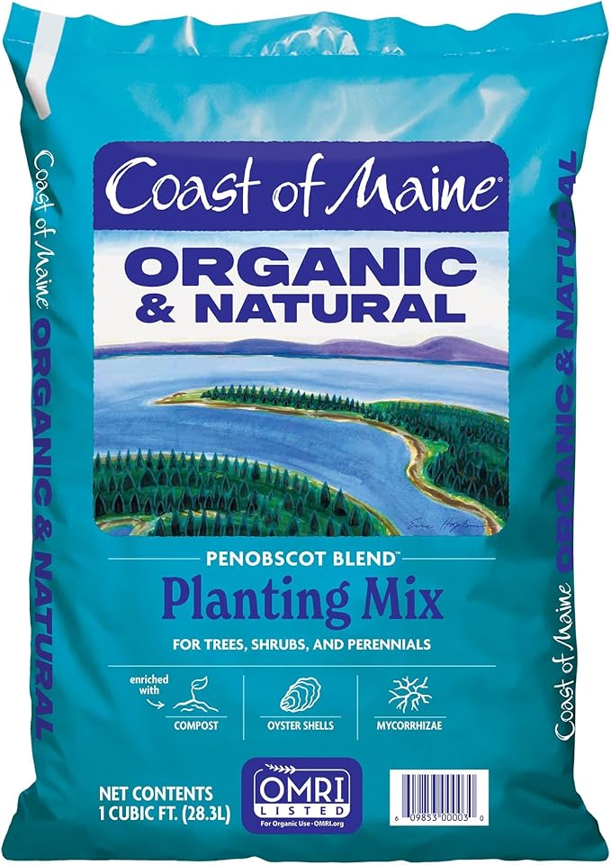 Coast of Maine Penobscot Blend 1 cu ft (Pack of 6) Organic and Natural Planting Mix for Trees Shrubs and Perennials