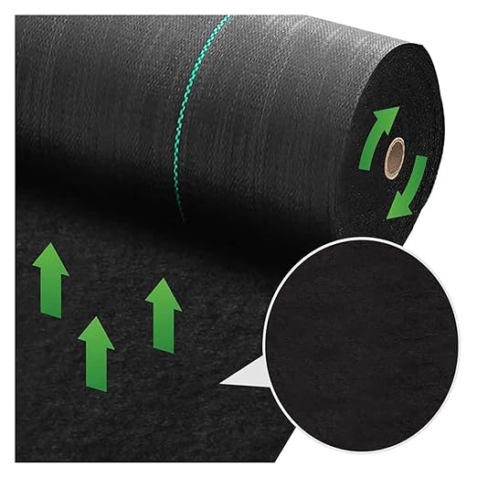 Driveway Fabric Weed Barrier Fabric Weed Control Film Garden Barrier Fabric for Flower Bed(0.9x60m/3x200ft)