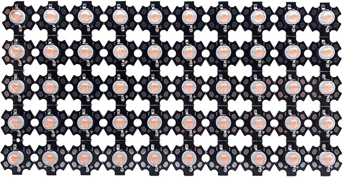 1W 3W 5W Full Spectrum LED Grow Light Chip 380-840nm LED Grow Chip for Indoor Plant Grow with 20mm Black PCB Star (3W)