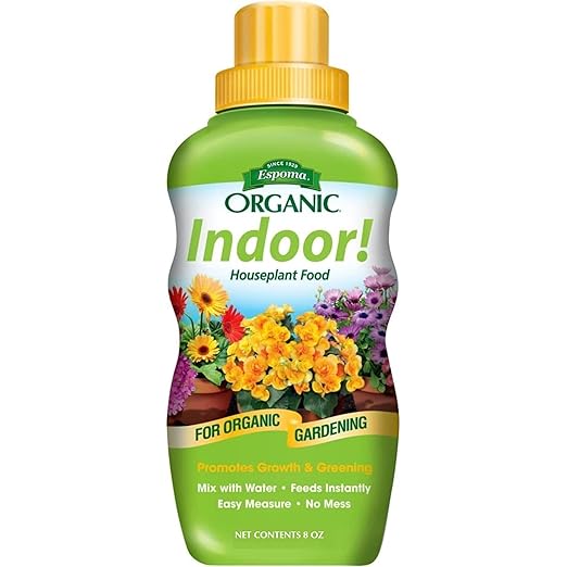 Espoma Indoor! Liquid Plant Food Natural &amp Organic Houseplant Food 8 fl oz Pack of 6
