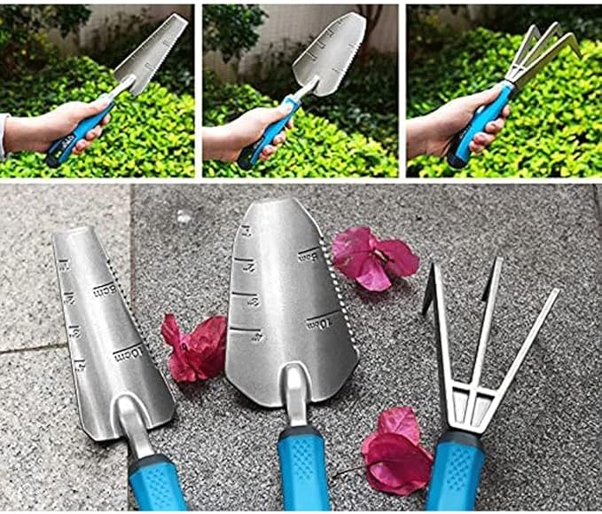 Garden Tools Garden Tools SetAluminum Alloy Three-Piece Suit Cultivating Planting Cultivator Shovels Spades Transplanter