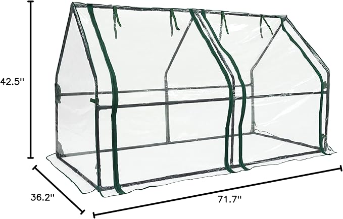 Gardzen Replacement Cover for Mini Greenhouse 71.7(L) x36.2(W) x42.5(H) S2