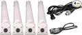 Faven R8 Under-Canopy LED Grow Light Bar 120 Volt 4-Pack 120 Watt 46-Inch with Power Cord &amp Extension Cord for Indoor &amp Hydroponic Growing