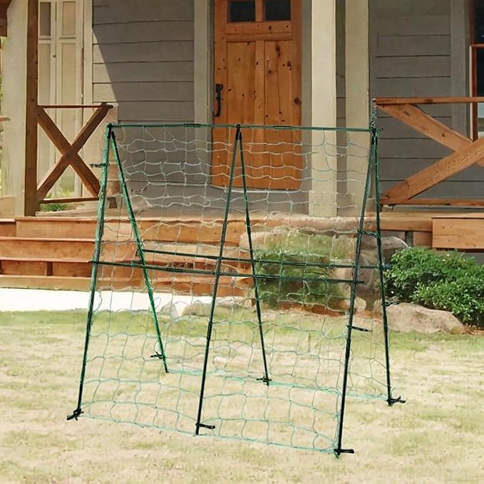 Generic Cucumber Trellis Plant Grow Support A Frame Garden Trellis with Netting for Tomato Squash