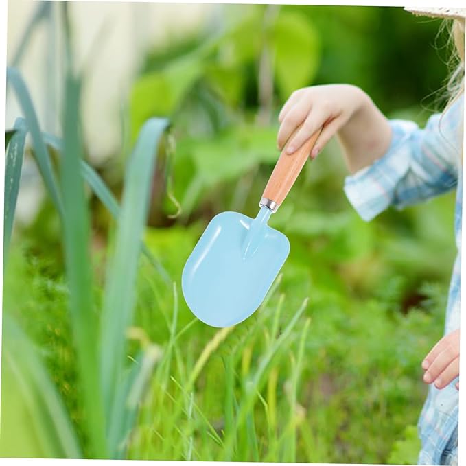 1set Boy Girl Gardening Tools Set Boy Girl Garden Hand Tool Kit Shovel Rake Watering Can and Storage Basket and Gardening Equipment for Outdoor Fun