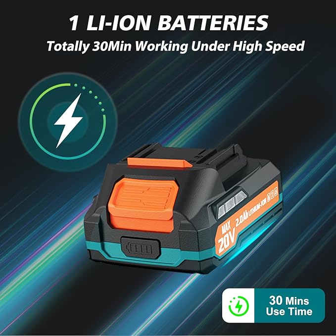 ALSO GO 20V Leaf Blower Cordless Electric Leaf Blowers with 2.0Ah Battery and Charger 480 CFM 160 MPH Battery Powered Leaf Blower Handheld Lightweight Blower for Lawn Patio Sidewalk Cleaning