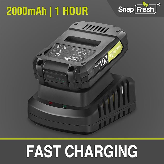 SnapFresh Cordless Leaf Blower with Battery &amp Charger 20V Electric Leaf Blower for Lawn Care Battery Powered Leaf Blowers Lightweight for Patio/Yard/Garden Blowing