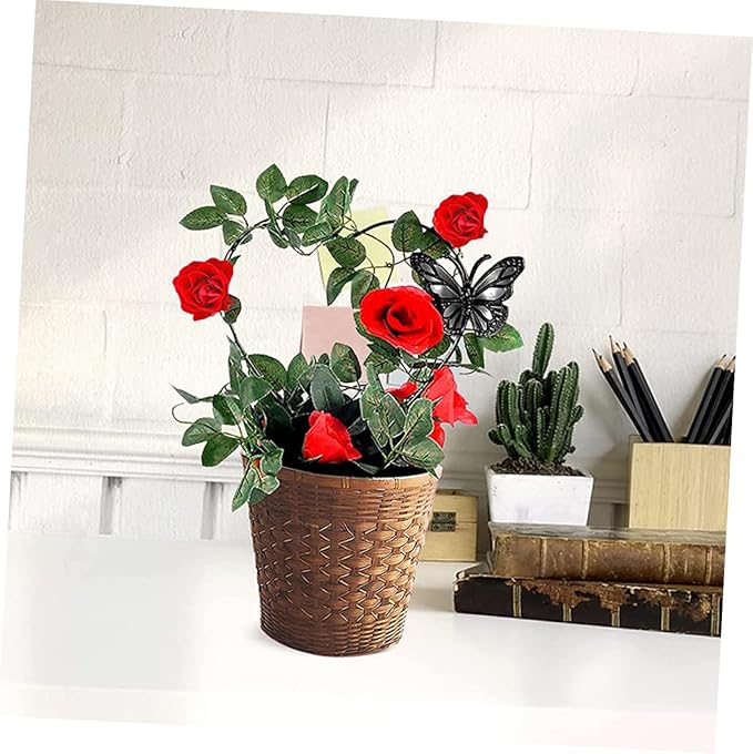 Happyyami 8 Pcs Garden Trellis Plant Climbing Frame Tomato Plant Indoor Plant Shelf Indoor Garden House Plants Indoors Live Potted Plants Climbing Holder Plant Climbing Rack Heart-Shaped