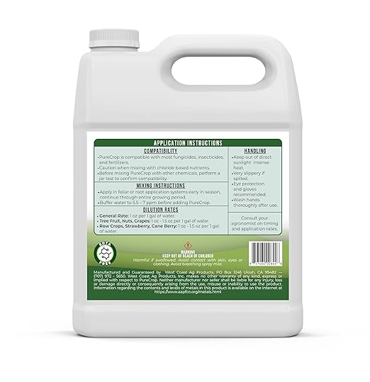 PureCrop – All-Crop Plant-Based Fertilizer &amp Spray Concentrate | Corrects Nitrogen Deficiency | Compatible with All Crops | Sustainable Formula | 0.75% Nitrogen | Made in The USA | 16 Ounces
