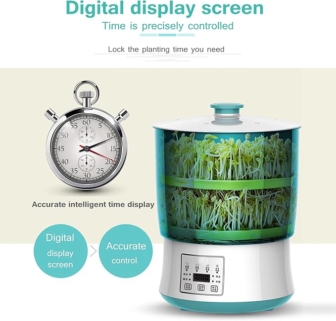 Automatic Bean Sprout MachineConstant Temperature Seed Germination Kit with Digital Displayfor Make Natto Rice Wine
