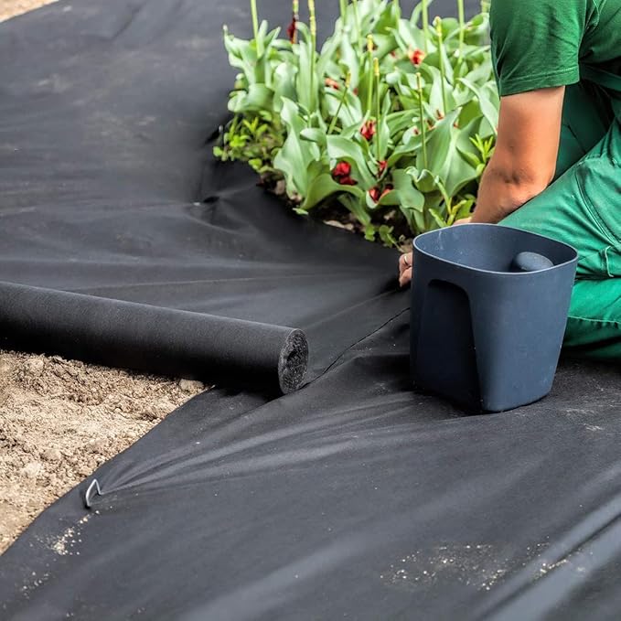 Garden Weed Barrier Landscape FabricGeotextileWoven Weed Control FabricWoven Weed Control FabricPremium Heavy Duty Weed Mat Fabric for Landscaping (Size : 1x25m)