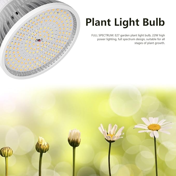 22W E27 200LED Plant Light Bulb Full Spectrum for Garden Greenhouse AC85V-285V Lamp Chips for Plant Lighting