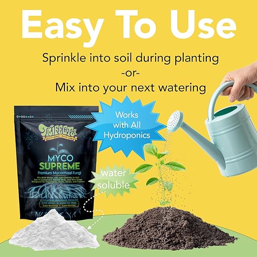 Trifecta Myco Supreme Mycorrhizal Fungi for Soil Plant Root Stimulator Ultra Concentrated Mycorrhizae for Strong Roots &amp Living Soil Tree Rose and Flower Care