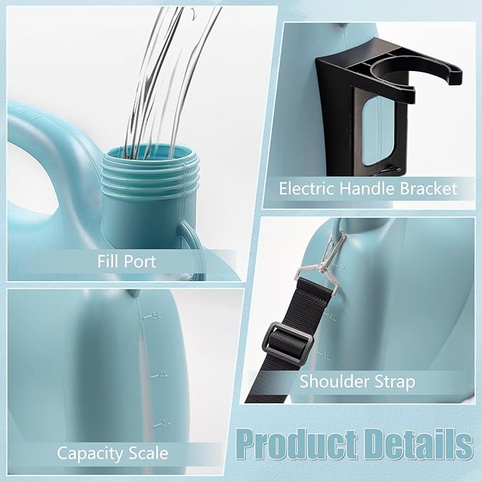 Battery Powered Sprayer 1.35 Gallon Electric Garden Sprayer in Lawn with 3 Mist Nozzles USB Rechargeable Handle Retractable Wand Yard Pump Sprayers with Adjustable Shoulder Strap for Plants
