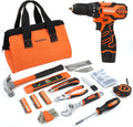 COMOWARE 12V Cordless Drill Set 169Pcs Hand Tool Set with Cordless Drill Driver Complete Repair Tool Kit for Men Storage Bag Ideal for Office Garden Dorm and DIY Project