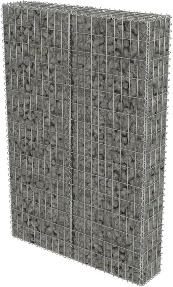 Gabion Basket Galvanized Steel Garden Planter 39.4x7.87x59 Inches Gabion Cage for Raised Bed Fence Patio Vegetables Flowers Herbs