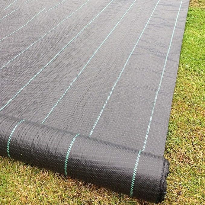 Black 100gsm Heavy Duty Lined Weed Control Fabric Farm Garden Landscaping Ground Cover Membrane 1pcs (Size : 2x5m)