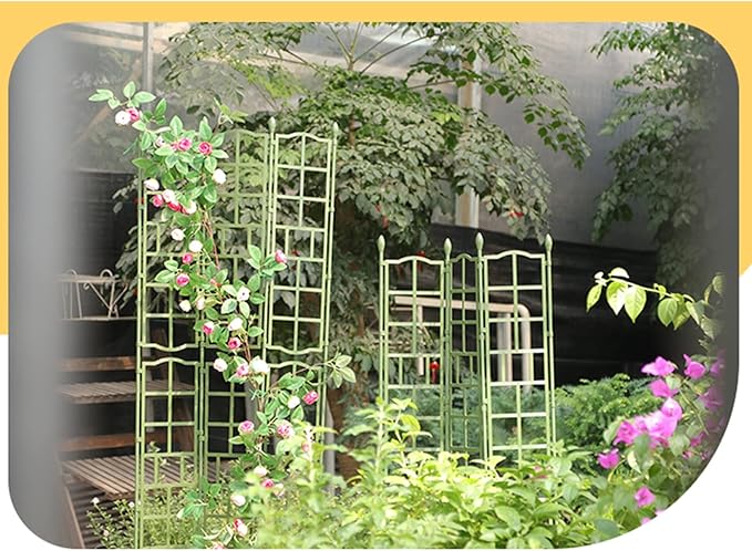 Foldable Garden Trellis For Climbing Plants Width: 50cm Height:90/120/150cm PE Steel Pipe Metal Garden Obelisk Garden Screen For Tomatoes Vegetables Fruits Flowers Pots Vines Stands ( Size : 50*
