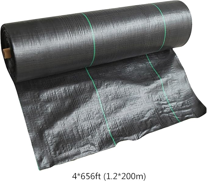 Weed Control Fabric Sturdy Porous Weed Membrane Durable Weed Barrier Mat UV Stabilised ECO Friendly Landscape Fabric for Patios Garden Flower Beds Pond(1.2 * 200m)