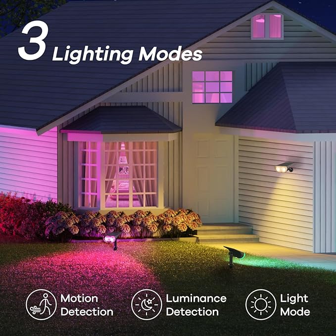 Linkind Solar Lights Outdoor 60 LEDs 30% Conversion Rate Smart Solar Spotlight SL5