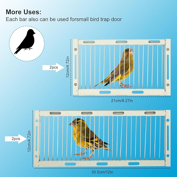 Universal Sparrow Trap Cage – Birds Trap Cage with Escape-Proof Design One Way Bird Catcher Traps for Starlings Quail Cardinals and So OnMade from Rust-Resistant Metal for Long-Lasting Use
