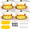 4 Pack Flea Traps for Inside Your Home Flea Light Trap for Indoor Flying Insect Control Trapper with 12 Bulbs 12 Sticky Pads Refills Bed Bug Trap for House Indoor