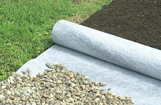 5oz Heavy Duty Non-Woven Geotextile Fabric for Drainage and Landscape-Durable Weed Barrier for Driveway Stabilization(White1mx100m/3.3ftx328ft)