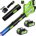Leaf Blower Cordless 750CFM 240+MPH Brushless Powerful Electric Leaf Blower with 2x4.0Ah Batteries &amp Fast ChargerShoulder Strap6-Speed ModesLightweight Leaf Blowers for Lawn Care Leaves Dust S