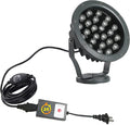 Outdoor LED Spotlight Waterproof Bright Outdoor Landscape Automatic Timer Mini Lawn Lamp 24W Graden Lights Lawn Decorative Lamp with Plug Flag Light Courtyard Facial Lighting Warm White