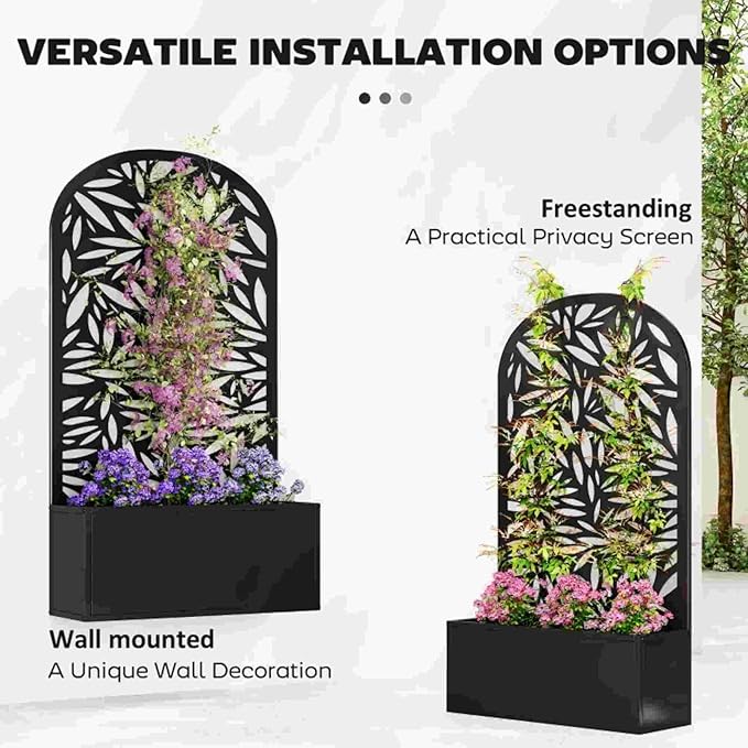Arched Garden Planter Box Decorative Curved Raised Bed for Landscape Beauty - Versatile Focal Point for Flowers or Herbs Elevates Patio Deck or Front Yard with a Generous Flowing Design