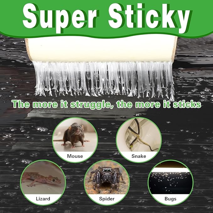 24 Pack 47 x 11 Mouse Glue Traps Large Super Sticky Rat Glue Traps Anti Slip and Pet Friendly Peanut Scented Mice Sticky Board That Work for Home Indoor Outdoor Restaurant Kitchen Office