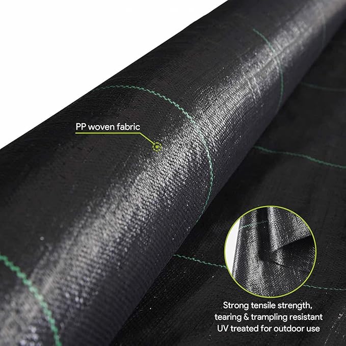 Geotextile FabricWeed Barrier Landscape FabricEasy Setup Weed Control MatGround CoverGarden Weed Barrier FabricHigh Permeability Good Eco-Friendly &amp Convenient (Size : 0.6x10m/2x33ft)
